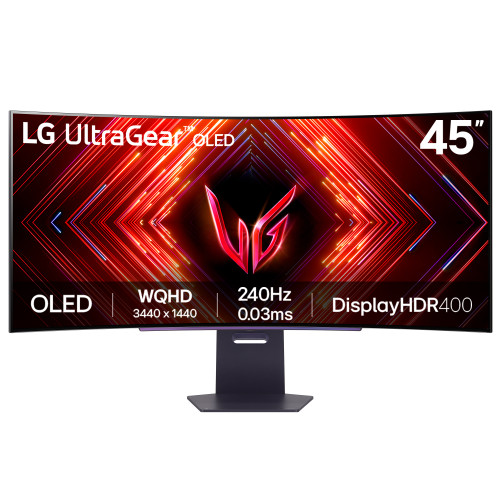 LG LG 45GS95QE-B.AEK 45" Curved OLED Wide Quad HD 240Hz 0.03ms Height Adjustable Gaming Monitor